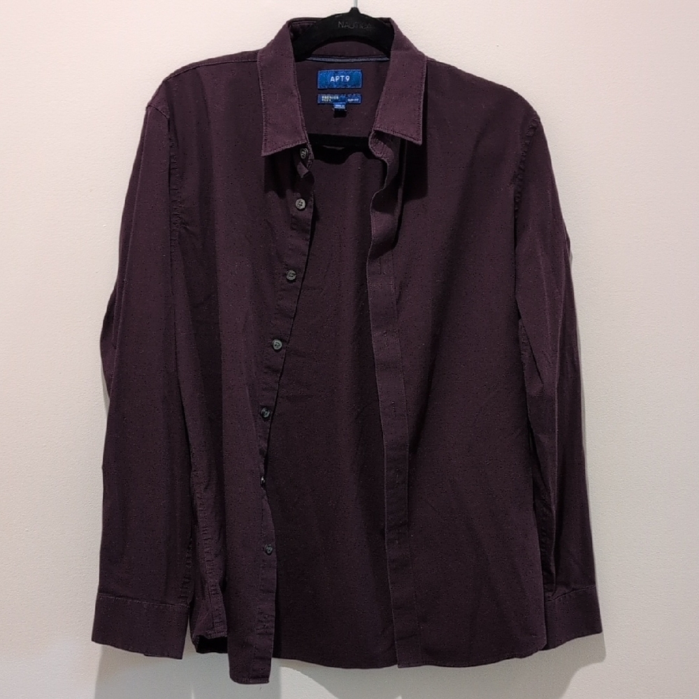 Apt. 9 Men's Deep Purple Casual Button Down Shirt